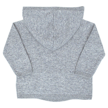 Pull bébé mixte Bonpoint 18 mois, gris, à capuche