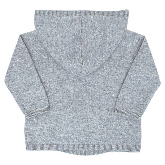Pull bébé mixte Bonpoint 18 mois, gris, à capuche