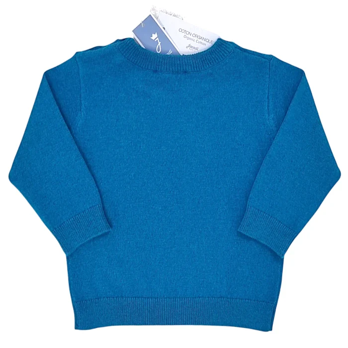 Pull bébé garçon Jacadi 6 mois, bleu, en coton et laine