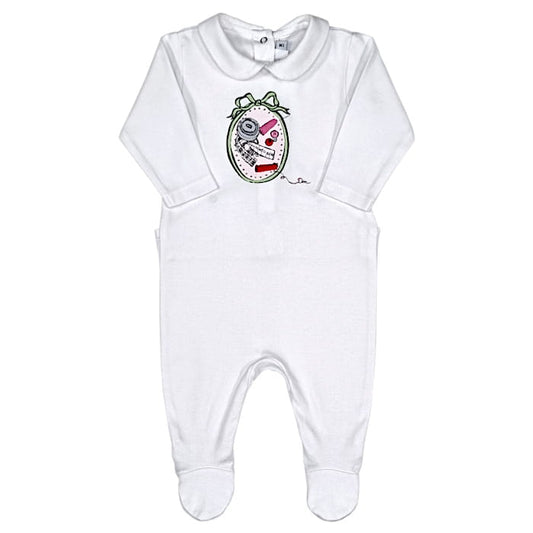 Pyjama bébé fille 1 mois blanc illustration Couture - Vêtement Baby Dior d'occasion