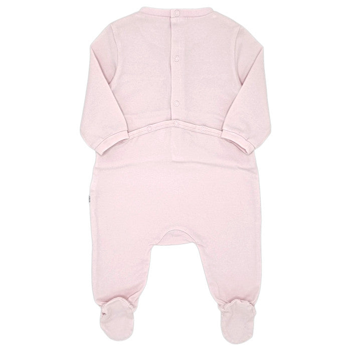 Pyjama bébé rose pâle signature Boss, vue de dos, fille 6 mois