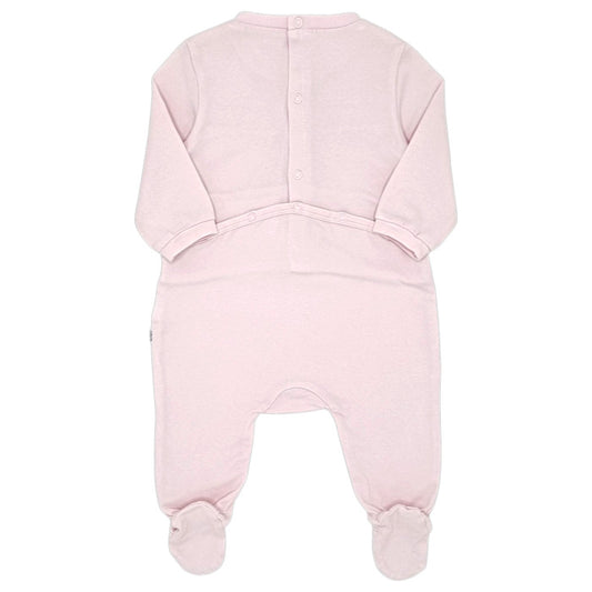 Pyjama bébé rose pâle signature Boss, vue de dos, fille 6 mois