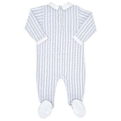 Pyjama bébé bleu rayure Garda Tartine et Chocolat, vue de dos, garçon 12 mois