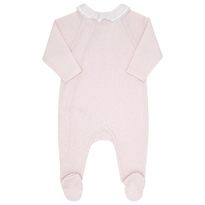 Pyjama bébé rose à collerette Tartine et Chocolat, vue de dos, fille 9 mois