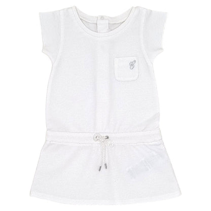 Robe bébé fille Chloé, écru manches courtes, taille 6 mois, seconde main luxe, vue de face