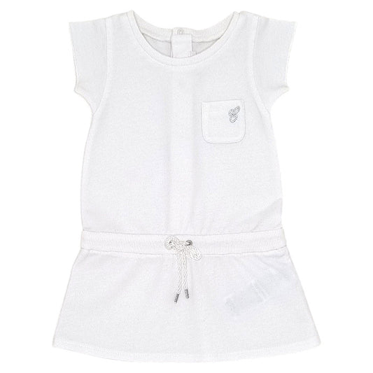 Robe bébé fille Chloé, écru manches courtes, taille 6 mois, seconde main luxe, vue de face