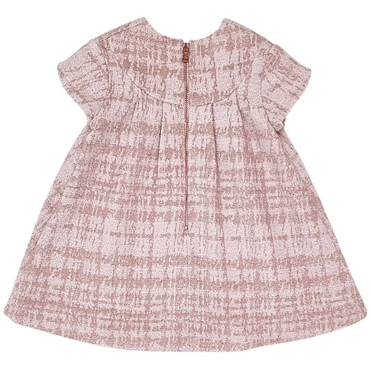 Robe de fête bébé rose  Tartine et Chocolat, vue de dos, fille 12 mois