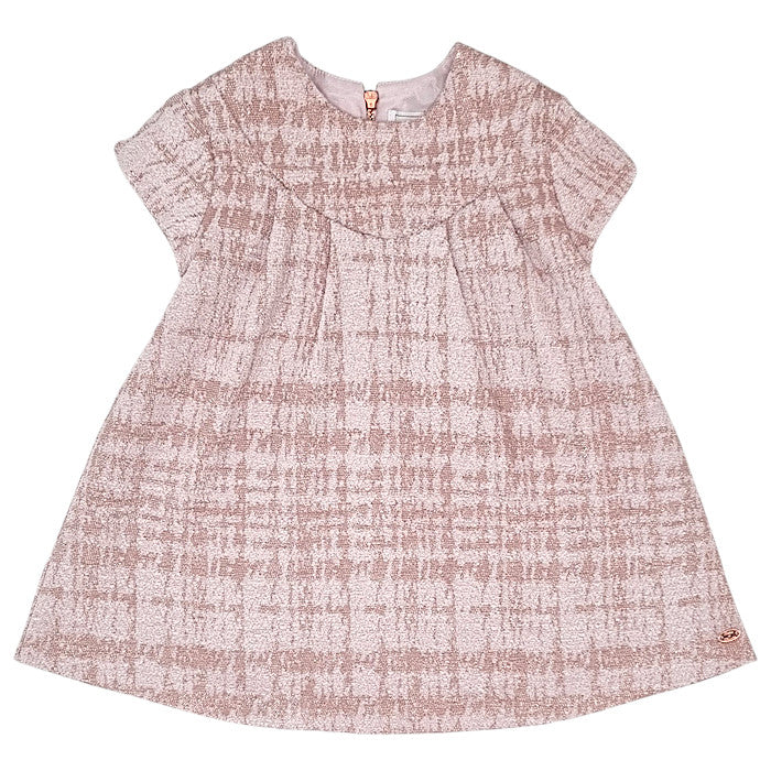Robe de fête bébé fille Tartine et Chocolat, rose , taille 12 mois, seconde main haut de gamme, vue de face