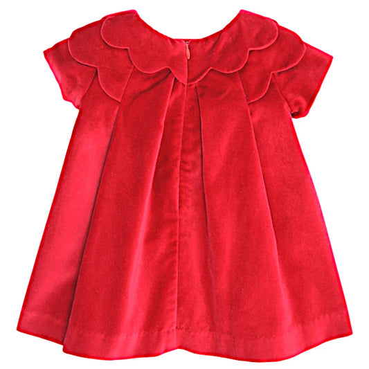 Robe de Noël bébé fille Jacadi 6 mois, rouge, fermeture zippée au dos