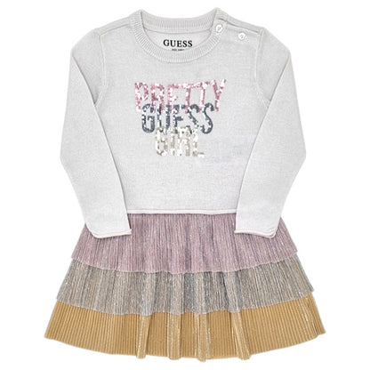 Robe bébé fille Guess, multicolore à sequins, taille 12 mois, seconde main premium, vue de face