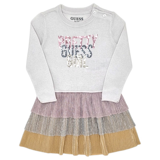 Robe bébé fille Guess, multicolore à sequins, taille 12 mois, seconde main premium, vue de face