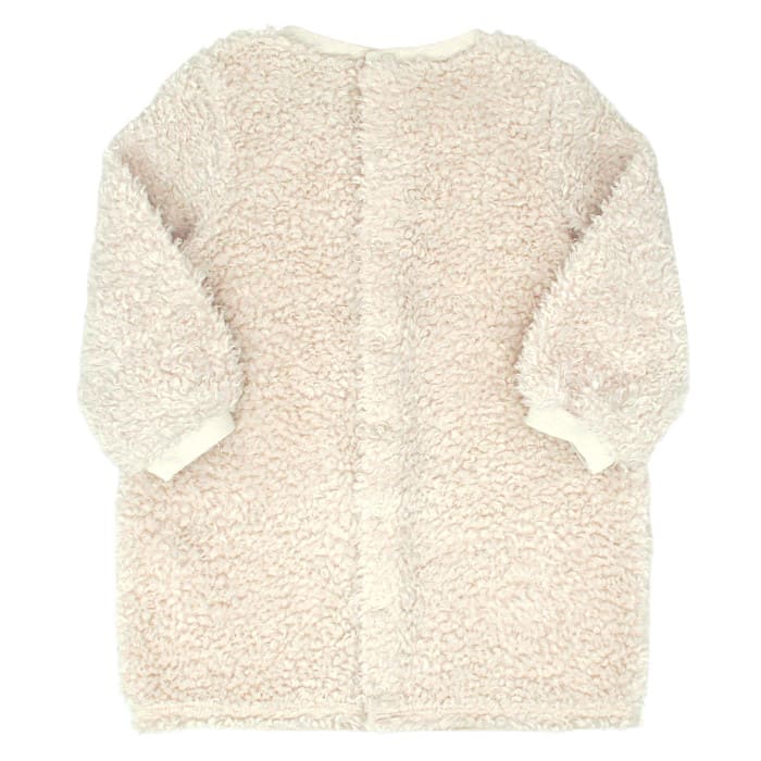 Robe bébé beige en fausse fourrure IKKS, vue de dos, fille 18 mois
