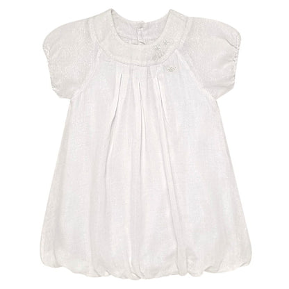 Robe bébé blanche IKKS d'occasion - Vêtement fille 18 mois de marque chic