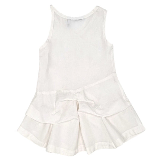 Robe bébé écru asymétrique IKKS, vue de dos, fille 18 mois