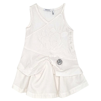 Robe bébé fille IKKS Junior, écru asymétrique, taille 18 mois, seconde main premium, vue de face