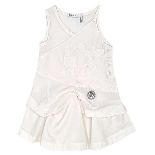 Robe bébé fille IKKS Junior, écru asymétrique, taille 18 mois, seconde main premium, vue de face