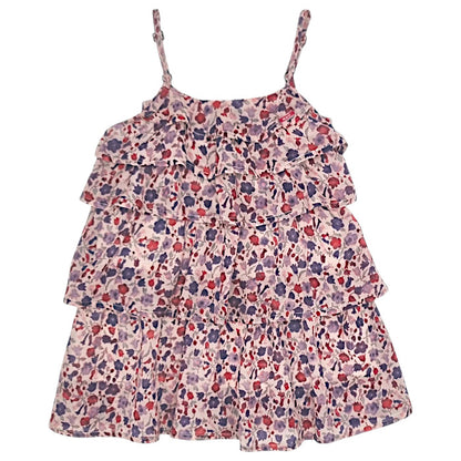 Robe bébé fille IKKS Junior, rose à volants, taille 24 mois, seconde main premium, vue de face