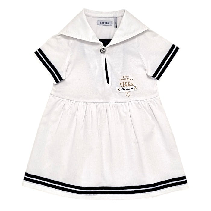 Robe blanche 6 mois - Vêtement bébé seconde main de marque IKKS