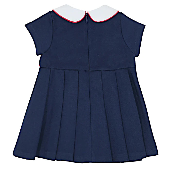 Robe bébé fille Jacadi 18 mois, bleu marine, zip discret au dos