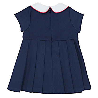 Robe bébé fille Jacadi 18 mois, bleu marine, zip discret au dos