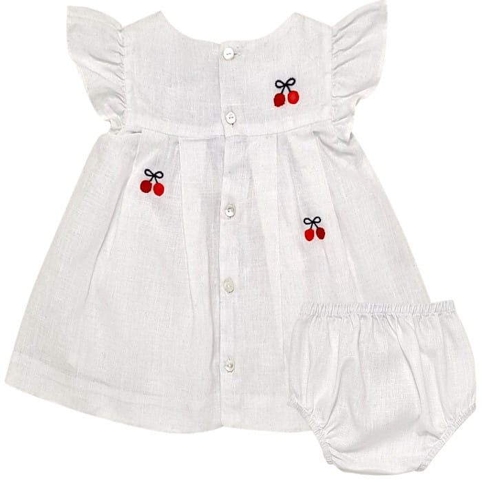 Robe blanche Jacadi bébé fille 3 mois