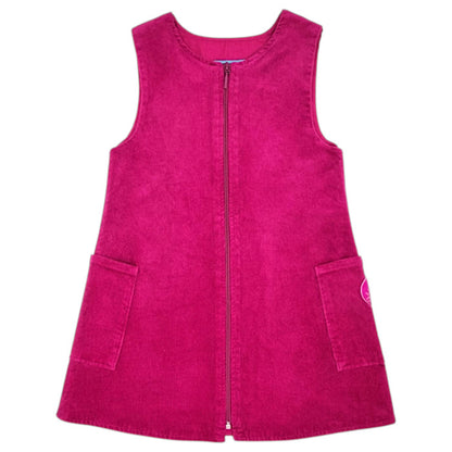 Robe bébé fille Kenzo, rose fuchsia en velours côtelé, taille 36 mois, seconde main luxe, vue de face