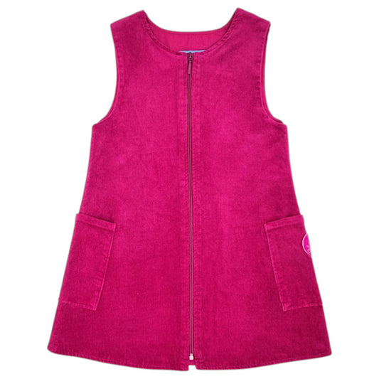 Robe bébé fille Kenzo, rose fuchsia en velours côtelé, taille 36 mois, seconde main luxe, vue de face