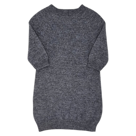 Robe pull bébé gris en laine et cachemire Zadig&Voltaire, vue de dos, fille 3 mois