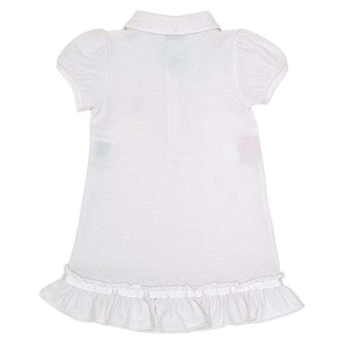 Robe bébé blanc en coton Ralph Lauren, vue de dos, fille 9 mois