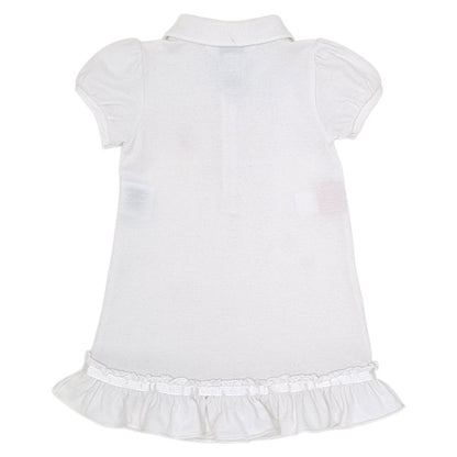 Robe bébé blanc en coton Ralph Lauren, vue de dos, fille 9 mois