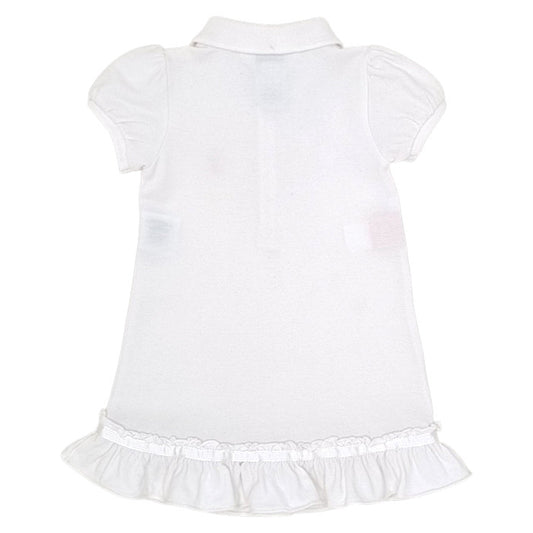 Robe bébé blanc en coton Ralph Lauren, vue de dos, fille 9 mois