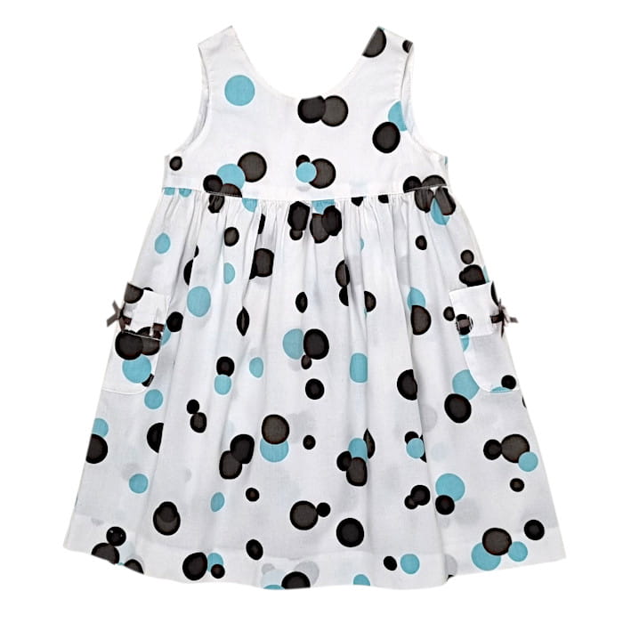 Robe fille 12 mois blanche à pois - Vêtement Tartine et Chocolat bébé occasion