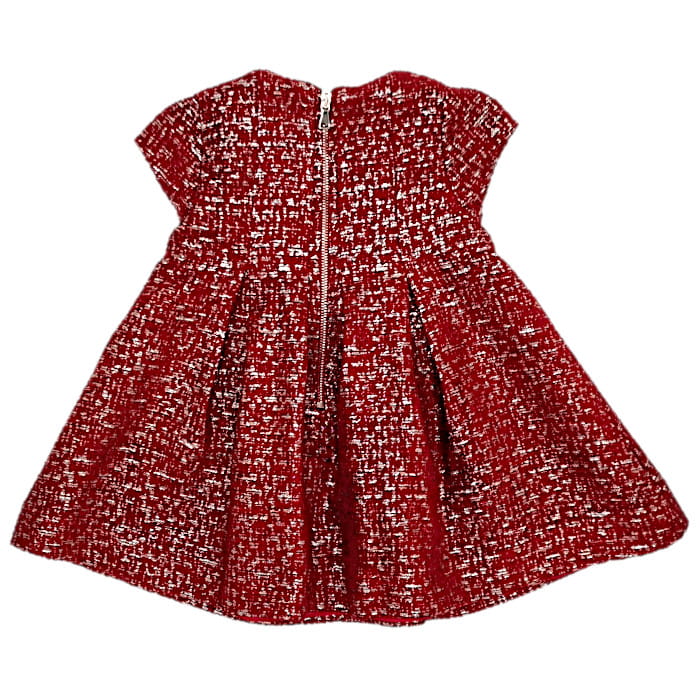 Robe de Noël rouge, Tartine et Chocolat, pour fille 6 mois, vue de dos, Vêtement de seconde main pour bébé