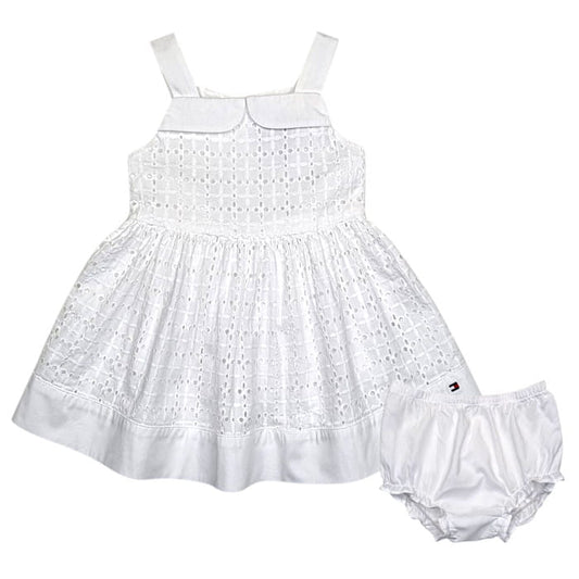 Robe bébé chic blanche 12 mois Tommy Hilfiger - Vêtement neuf avec étiquette