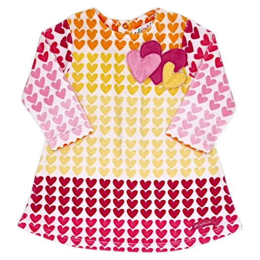 Robe trapèze bébé fille Agatha Ruiz de la Prada, multicolore en velours, taille 9 mois, seconde main premium, vue de face