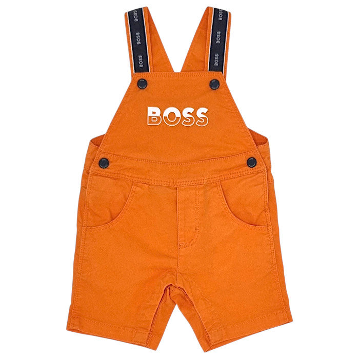 Salopette bébé garçon Boss, orange logo imprimé, taille 3 mois, seconde main haut de gamme, vue de face