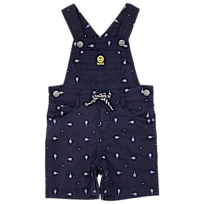 Salopette bébé garçon IKKS Junior, bleu marine motif raquettes, taille 6 mois, seconde main premium, vue de face