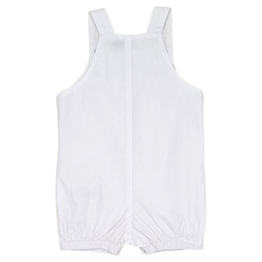 Salopette bébé blanche en coton Karl Lagerfeld, vue de dos, mixte 9 mois