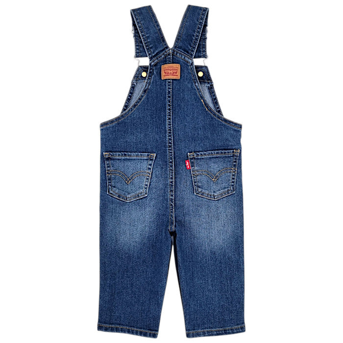 Salopette bébé bleu délavé en denim Levi's, vue de dos, garçon 12 mois