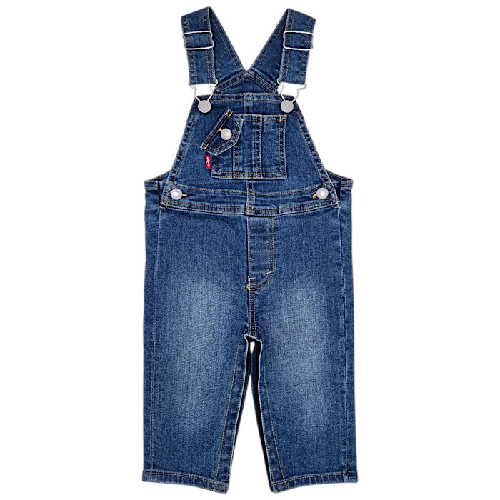 Salopette bébé garçon Levi's, bleu délavé en denim, taille 12 mois, seconde main premium, vue de face