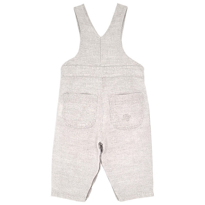 Salopette bébé beige en lin et coton Tartine et Chocolat, vue de dos, garçon 12 mois