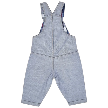 Salopette bébé garçon Timberland 6 mois, bleu, en coton rayé avec doublure