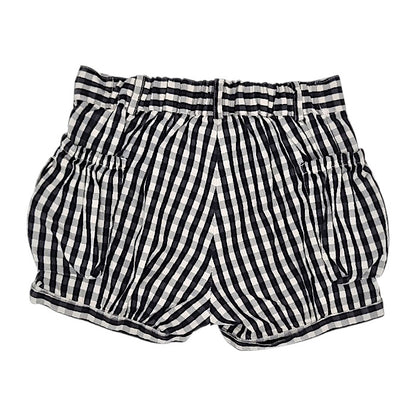 Short bébé écru/noir en vichy Bonpoint, vue de dos, fille 3 mois
