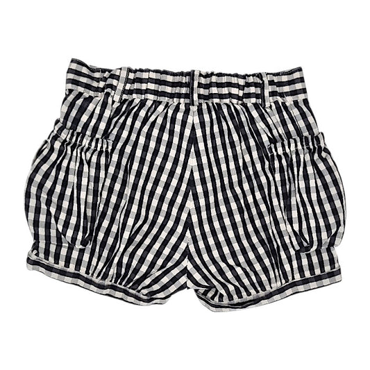 Short bébé écru/noir en vichy Bonpoint, vue de dos, fille 3 mois