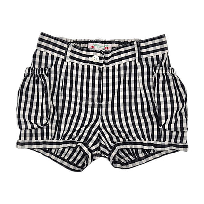 Short bébé fille Bonpoint, écru/noir en vichy, taille 3 mois, seconde main haut de gamme, vue de face