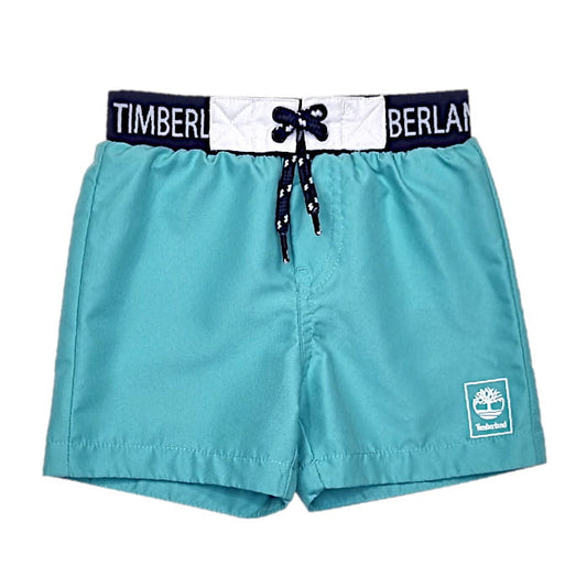 Short de bain bébé garçon 18 mois turquoise - Vêtement d'occasion de marque Timberland