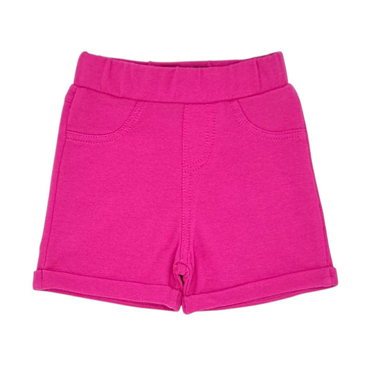 Short bébé fille Guess Baby, rose à poches, taille 6-9 mois, seconde main premium, vue de face