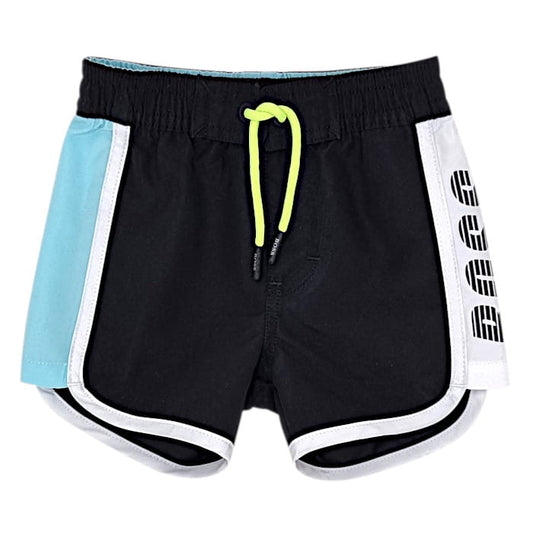 Short noir, Hugo Boss, 6 mois, vue de face, vêtement bébé garçon de marque chic, Seconde main haut de gamme à prix doux