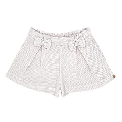 Short blanc doré, Lili Gaufrette, 18 mois, vue de face, vêtement bébé fille de marque chic