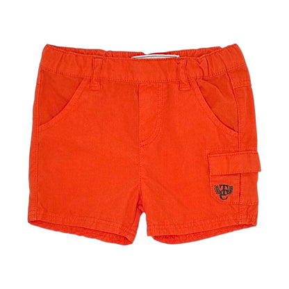 Short bébé garçon Tartine et Chocolat, orange à poche, taille 6 mois, seconde main haut de gamme, vue de face